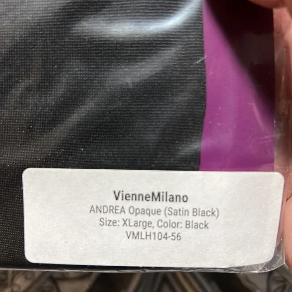 VienneMilano, Andrea, opaque satin black size extra large - Picture 2 of 2